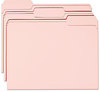 A Picture of product SMD-12643 Smead™ Colored File Folders 1/3-Cut Tabs: Assorted, Letter Size, 0.75" Expansion, Pink, 100/Box