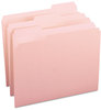 A Picture of product SMD-12643 Smead™ Colored File Folders 1/3-Cut Tabs: Assorted, Letter Size, 0.75" Expansion, Pink, 100/Box