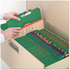 A Picture of product SMD-19097 Smead™ Eight-Section Colored Pressboard Top Tab Classification Folders with SafeSHIELD® Coated Fasteners Eight 3 Dividers, Legal Size, Green, 10/Box