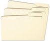 A Picture of product SMD-10337 Smead™ Reinforced Tab Manila File Folder Folders, 1/3-Cut Tabs: Right Position, Letter Size, 0.75" Expansion, 11-pt 100/Box