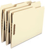 A Picture of product SMD-14547 Smead™ Top Tab Fastener Folders Recycled 1/3-Cut Tabs: Assorted, 0.75" Expansion, 2 Fasteners, Letter Size, Manila Exterior, 50/Box