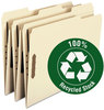 A Picture of product SMD-14547 Smead™ Top Tab Fastener Folders Recycled 1/3-Cut Tabs: Assorted, 0.75" Expansion, 2 Fasteners, Letter Size, Manila Exterior, 50/Box