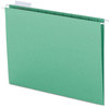 A Picture of product SMD-64061 Smead™ Colored Hanging File Folders with 1/5 Cut Tabs Letter Size, 1/5-Cut Green, 25/Box