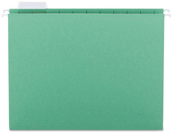 Smead™ Colored Hanging File Folders with 1/5 Cut Tabs Letter Size, 1/5-Cut Green, 25/Box