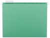 A Picture of product SMD-64061 Smead™ Colored Hanging File Folders with 1/5 Cut Tabs Letter Size, 1/5-Cut Green, 25/Box