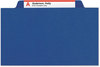 A Picture of product SMD-19077 Smead™ Six-Section Pressboard Top Tab Pocket-Style Classification Folders with SafeSHIELD® Coated Fasteners 6-Section Pocket 6 2 Dividers, Legal Size, Dark Blue, 10/Box