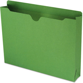 Smead™ Colored File Jackets with Reinforced Double-Ply Tab Straight Letter Size, Green, 50/Box