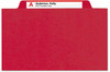 A Picture of product SMD-14082 Smead™ Six-Section Pressboard Top Tab Pocket-Style Classification Folders with SafeSHIELD® Coated Fasteners 6-Section Pocket 6 2 Dividers, Letter Size, Bright Red,10/BX