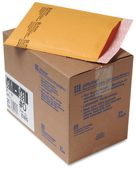 Sealed Air Jiffylite® Self-Seal Bubble Mailer,  Side Seam, #0, 6 x 10, Golden Brown, 25/Carton