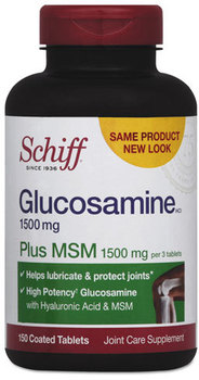 Schiff® Glucosamine Plus MSM Tablet,  150 Count
