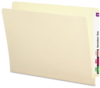 Smead™ End Tab Folders with Antimicrobial Product Protection Straight Tabs, Letter Size, 0.75" Expansion, Manila, 100/Box