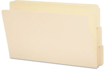 Smead™ Heavyweight Manila End Tab Folders 9" High Front, Reinforced 1/3-Cut Tabs: Assorted, Legal, 0.75" Expansion, 100/Box