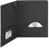 A Picture of product SMD-87981 Smead™ Lockit® Two-Pocket Folders in Textured Stock Folder, Paper, 100-Sheet Capacity, 11 x 8.5, Black, 25/Box