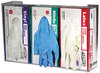 A Picture of product SJM-G0805 San Jamar® Clear Plexiglas® Disposable Glove Dispenser, Three-Box,  Three-Box, 18w x 3 3/4d x 10h