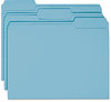 A Picture of product SMD-13143 Smead™ Colored File Folders 1/3-Cut Tabs: Assorted, Letter Size, 0.75" Expansion, Teal, 100/Box
