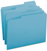 A Picture of product SMD-13143 Smead™ Colored File Folders 1/3-Cut Tabs: Assorted, Letter Size, 0.75" Expansion, Teal, 100/Box