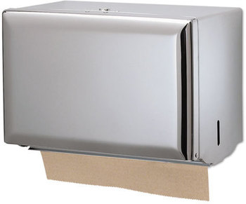 San Jamar Singlefold Towel Dispenser,  Chrome, 10 3/4 x 6 x 7 1/2