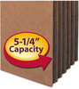 A Picture of product SMD-73206 Smead™ 100% Recycled Top Tab File Pockets 5.25" Expansion, Letter Size, Redrope, 10/Box