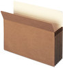 A Picture of product SMD-73206 Smead™ 100% Recycled Top Tab File Pockets 5.25" Expansion, Letter Size, Redrope, 10/Box