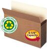 A Picture of product SMD-73206 Smead™ 100% Recycled Top Tab File Pockets 5.25" Expansion, Letter Size, Redrope, 10/Box