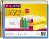 A Picture of product SMD-73892 Smead™ Colored File Pockets 3.5" Expansion, Letter Size, Assorted Colors, 5/Pack