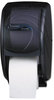 A Picture of product SJM-R3590TBK San Jamar® Duett Toilet Tissue Dispenser,  Oceans, 7 1/2 x 7 x 12 3/4, Black Pearl