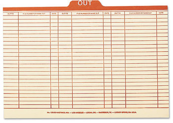 Smead™ Manila Out Guides, Printed Form Style 1/5-Cut Top Tab, 8.5 x 14, 100/Box