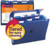 A Picture of product SMD-70902 Smead™ Step Index Organizer 12 Sections, Cord/Hook Closure, 1/6-Cut Tabs, Letter Size, Navy