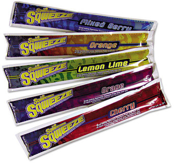Sqwincher® Sqweeze Pops,  Assorted Flavors, 3oz Packets, 150/Carton