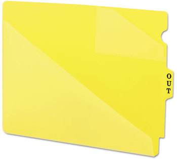 Smead™ End Tab Poly Out Guides, Two-Pocket Style 1/3-Cut 8.5 x 11, Yellow, 50/Box