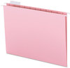 A Picture of product SMD-64066 Smead™ Colored Hanging File Folders with 1/5 Cut Tabs Letter Size, 1/5-Cut Pink, 25/Box