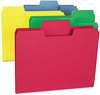 A Picture of product SMD-11986 Smead™ SuperTab® Colored File Folders 1/3-Cut Tabs: Assorted, Letter Size, 0.75" Expansion, 11-pt Stock, Blue, 100/Box