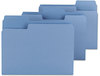 A Picture of product SMD-11986 Smead™ SuperTab® Colored File Folders 1/3-Cut Tabs: Assorted, Letter Size, 0.75" Expansion, 11-pt Stock, Blue, 100/Box