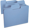 A Picture of product SMD-11986 Smead™ SuperTab® Colored File Folders 1/3-Cut Tabs: Assorted, Letter Size, 0.75" Expansion, 11-pt Stock, Blue, 100/Box