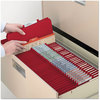 A Picture of product SMD-14003 Smead™ Colored Top Tab Classification Folders with SafeSHIELD® Coated Fasteners Six 2" Expansion, 2 Dividers, Letter Size, Red Exterior, 10/Box