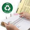 A Picture of product SMD-19093 Smead™ 100% Recycled Pressboard Classification Folders 3" Expansion, 3 Dividers, 8 Fasteners, Legal Size, Gray-Green, 10/Box