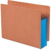 A Picture of product SMD-73679 Smead™ Redrope Drop-Front End Tab File Pockets with Fully Lined Colored Gussets 6.5" High 3.5" Expansion, Letter Size, Redrope/Blue, 10/Box