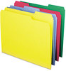 A Picture of product SMD-11951 Smead™ WaterShed®/CutLess® File Folders 1/3-Cut Tabs: Assorted, Letter Size, 0.75" Expansion, Colors, 100/Box