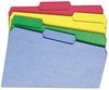 A Picture of product SMD-11951 Smead™ WaterShed®/CutLess® File Folders 1/3-Cut Tabs: Assorted, Letter Size, 0.75" Expansion, Colors, 100/Box