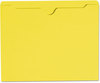 A Picture of product SMD-75511 Smead™ Colored File Jackets with Reinforced Double-Ply Tab Straight Letter Size, Yellow, 100/Box