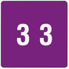 A Picture of product SMD-67423 Smead™ Numerical End Tab File Folder Labels 3, 1.5 x Purple, 250/Roll