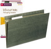 A Picture of product SMD-64135 Smead™ Hanging Folders Legal Size, 1/3-Cut Tabs, Standard Green, 25/Box