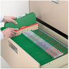 A Picture of product SMD-19083 Smead™ Six-Section Pressboard Top Tab Pocket-Style Classification Folders with SafeSHIELD® Coated Fasteners 6-Section Pocket 6 2 Dividers, Legal Size, Green, 10/Box