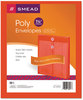 A Picture of product SMD-89547 Smead™ Poly String & Button Interoffice Envelopes and Open-End (Vertical), 9.75 x 11.63, Transparent Red, 5/Pack