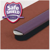 A Picture of product SMD-19230 Smead™ Pressboard Classification Folders with SafeSHIELD® Coated Fasteners Six 1/3-Cut Tabs, 2 Dividers, Legal Size, Red, 10/Box