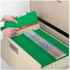 A Picture of product SMD-13702 Smead™ Colored Top Tab Classification Folders with SafeSHIELD® Coated Fasteners Four 2" Expansion, 1 Divider, Letter Size, Green Exterior, 10/Box