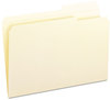 A Picture of product SMD-15386 Smead™ Reinforced Guide Height File Folders 2/5-Cut Tabs: Right Position, Legal Size, 0.75" Expansion, Manila, 100/Box