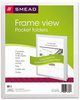 A Picture of product SMD-87706 Smead™ Frame View Poly Two-Pocket Folder 100-Sheet Capacity, 11 x 8.5, Clear/Oyster, 5/Pack