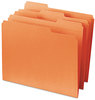 A Picture of product SMD-12534 Smead™ Reinforced Top Tab Colored File Folders 1/3-Cut Tabs: Assorted, Letter Size, 0.75" Expansion, Orange, 100/Box