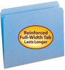 A Picture of product SMD-12010 Smead™ Reinforced Top Tab Colored File Folders Straight Tabs, Letter Size, 0.75" Expansion, Blue, 100/Box